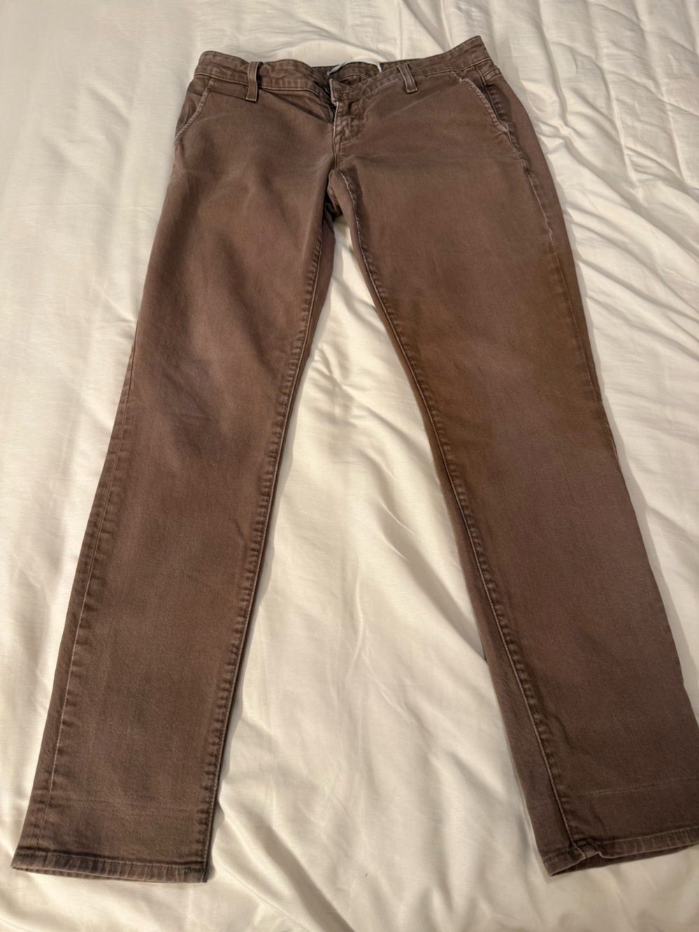 Vince Men's Brown Slim Straight Chinos
